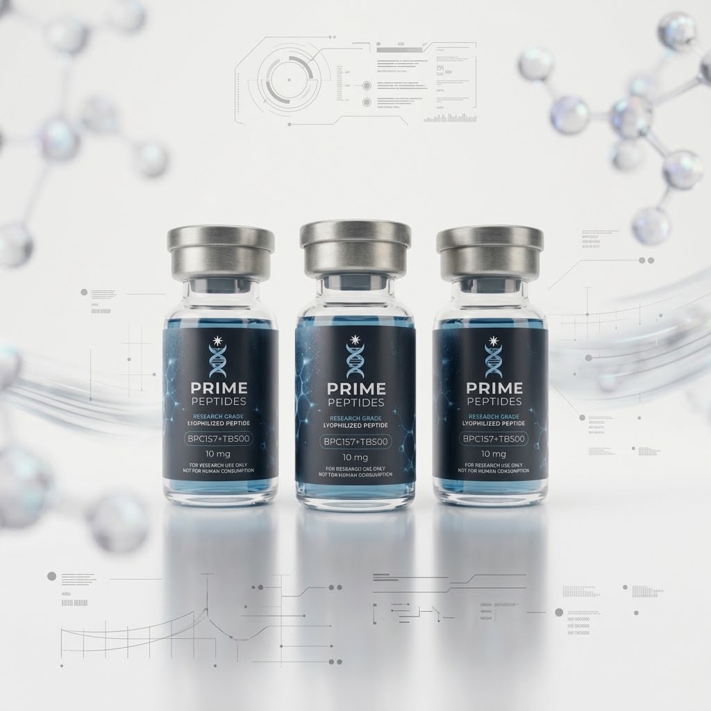 Prime Peptides BPC-157 and TB-500 research vials